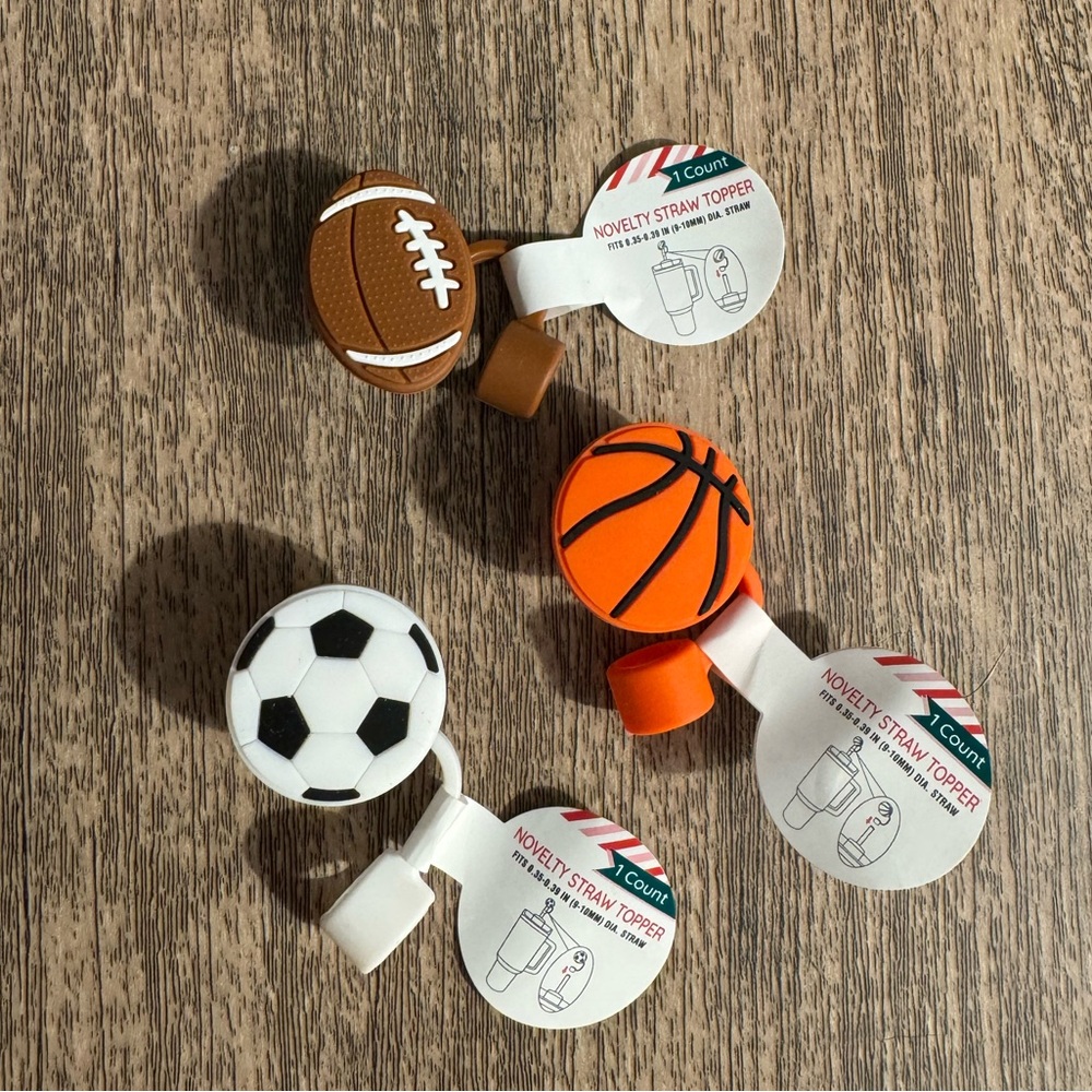 Sports bundle straw toppers (bullseye playground)